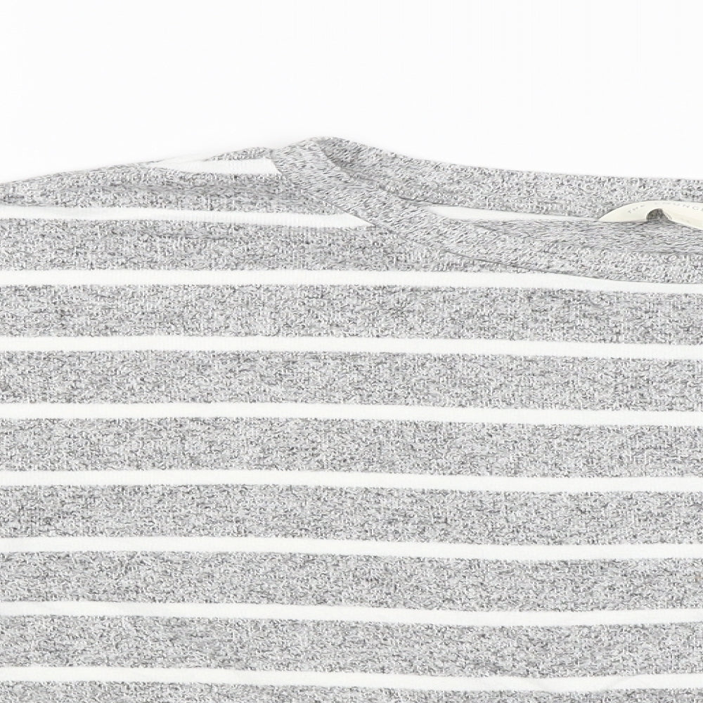 The lounge edit Womens Grey Striped  Pullover Jumper Size 12