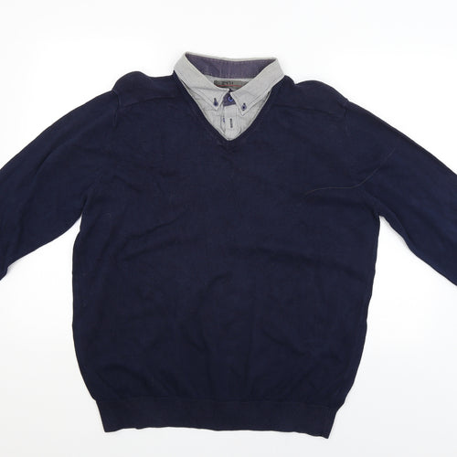 Jeff Banks Womens Blue   Pullover Jumper Size 2XL