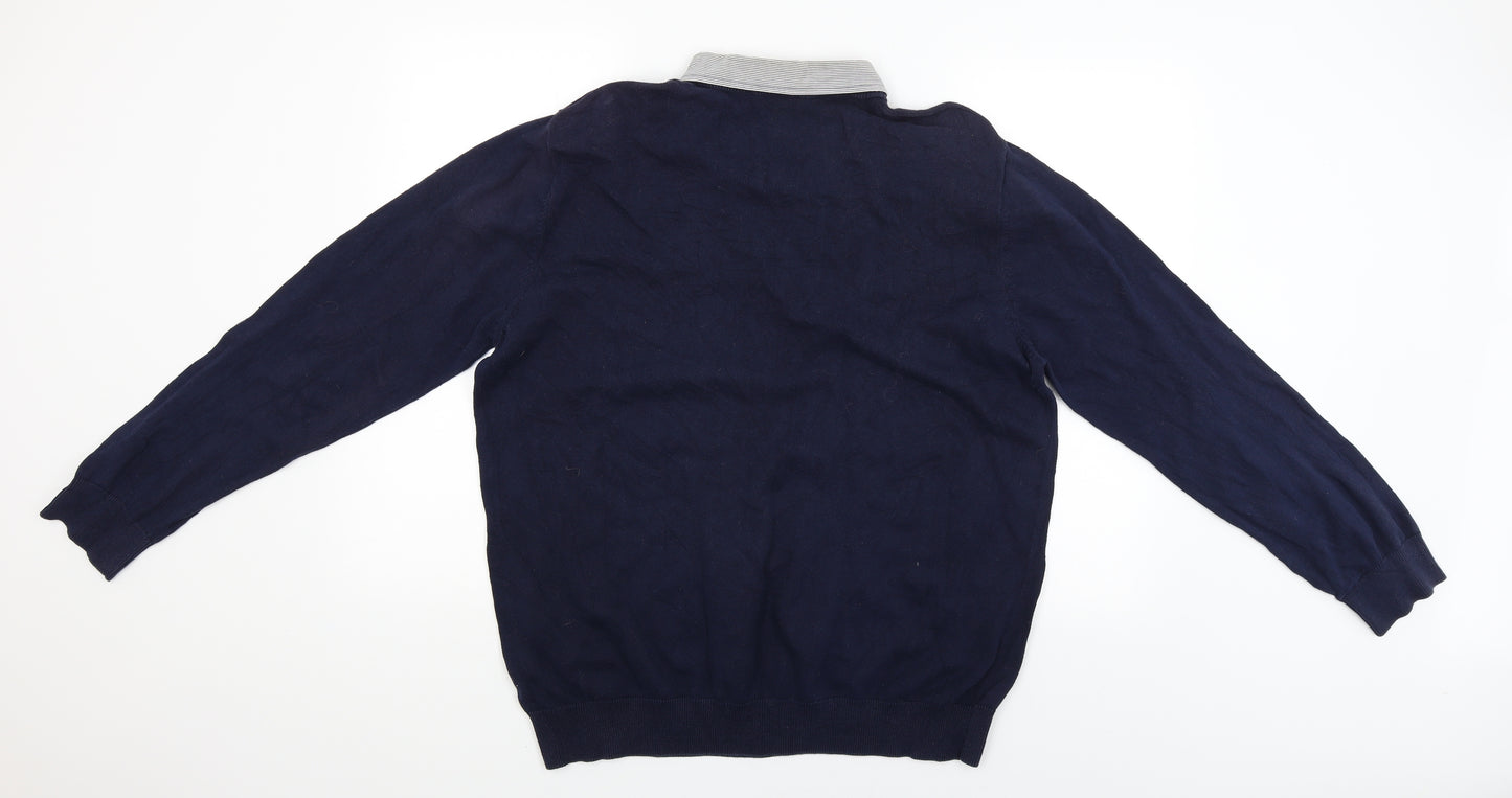 Jeff Banks Womens Blue   Pullover Jumper Size 2XL
