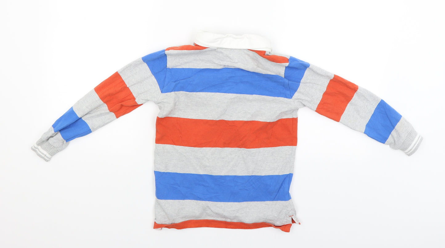 M&S Boys Multicoloured Striped  Cardigan Jumper Size 7-8 Years