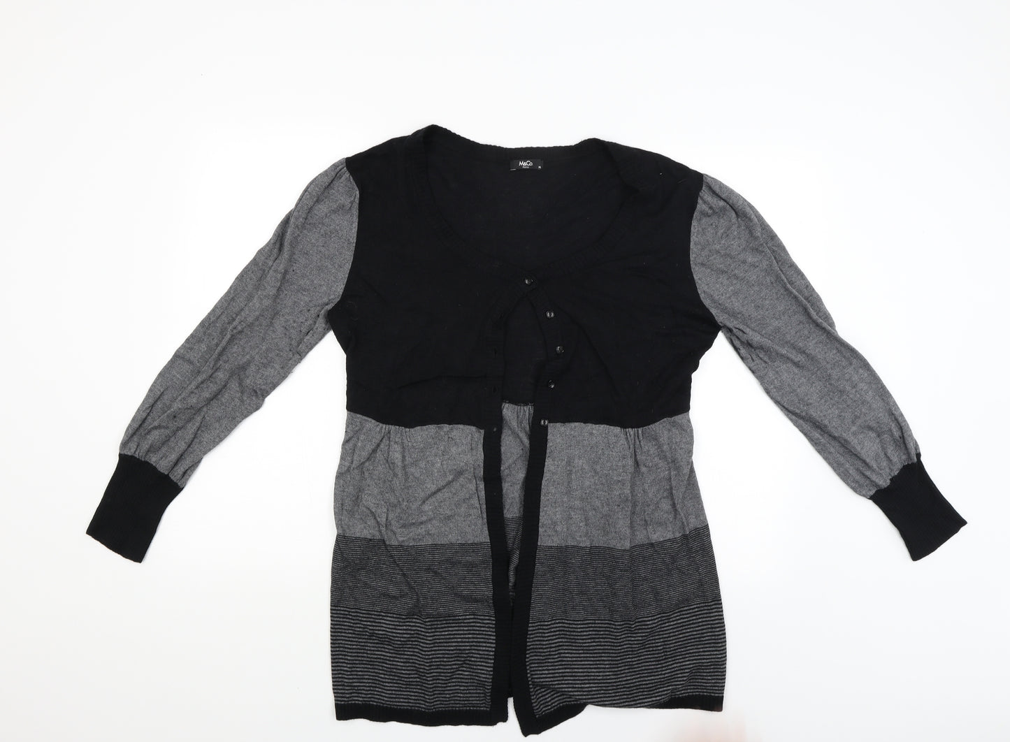M&Co Womens Black   Cardigan Jumper Size XL