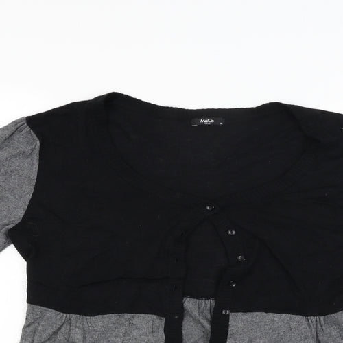 M&Co Womens Black   Cardigan Jumper Size XL