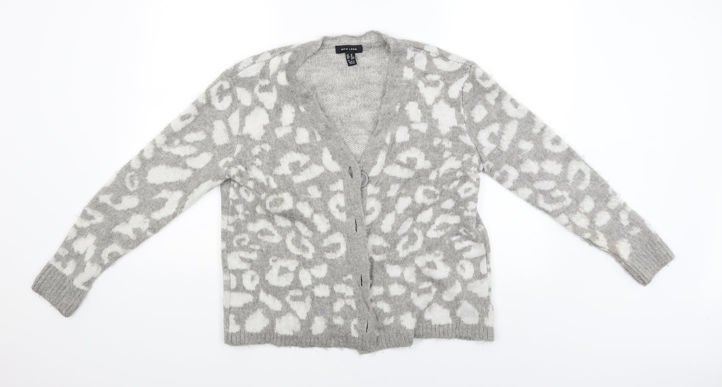 New Look Womens Grey   Cardigan Jumper Size M