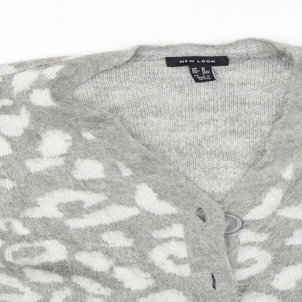 New Look Womens Grey   Cardigan Jumper Size M