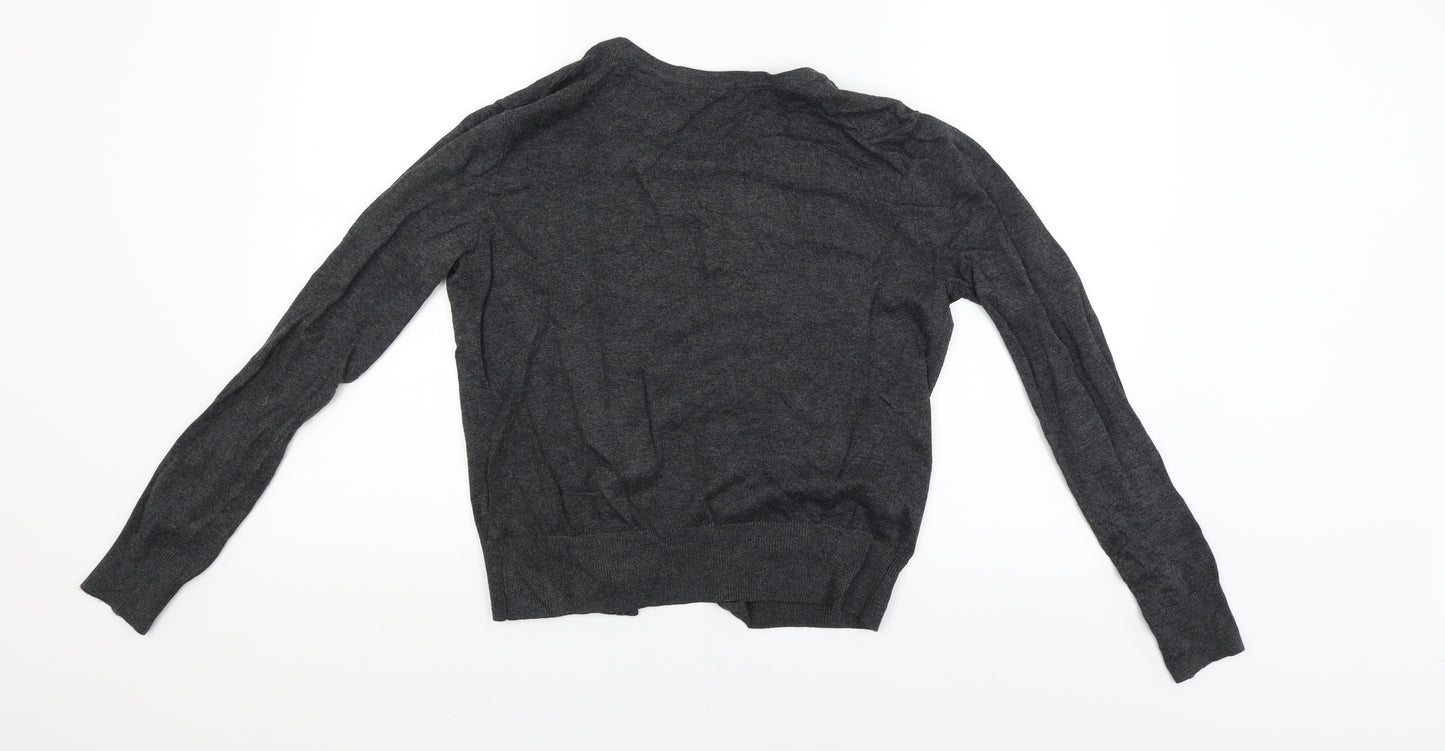 H&M Womens Grey   Cardigan Jumper Size S