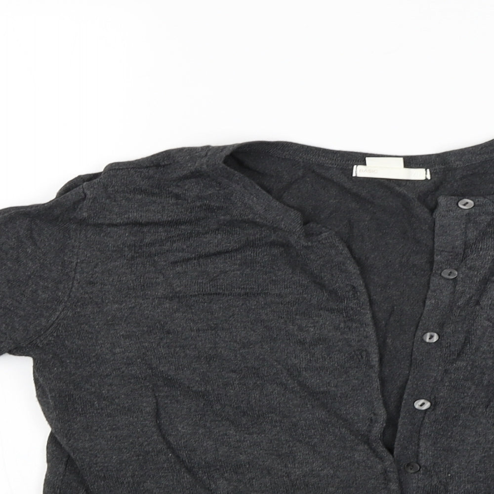 H&M Womens Grey   Cardigan Jumper Size S