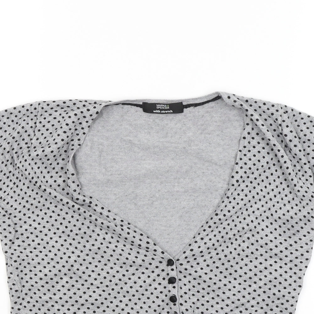 Marks and Spencer Womens Grey   Cardigan Jumper Size 8