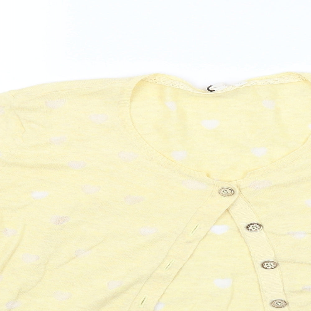 White Stuff Womens Yellow   Cardigan Jumper Size 12