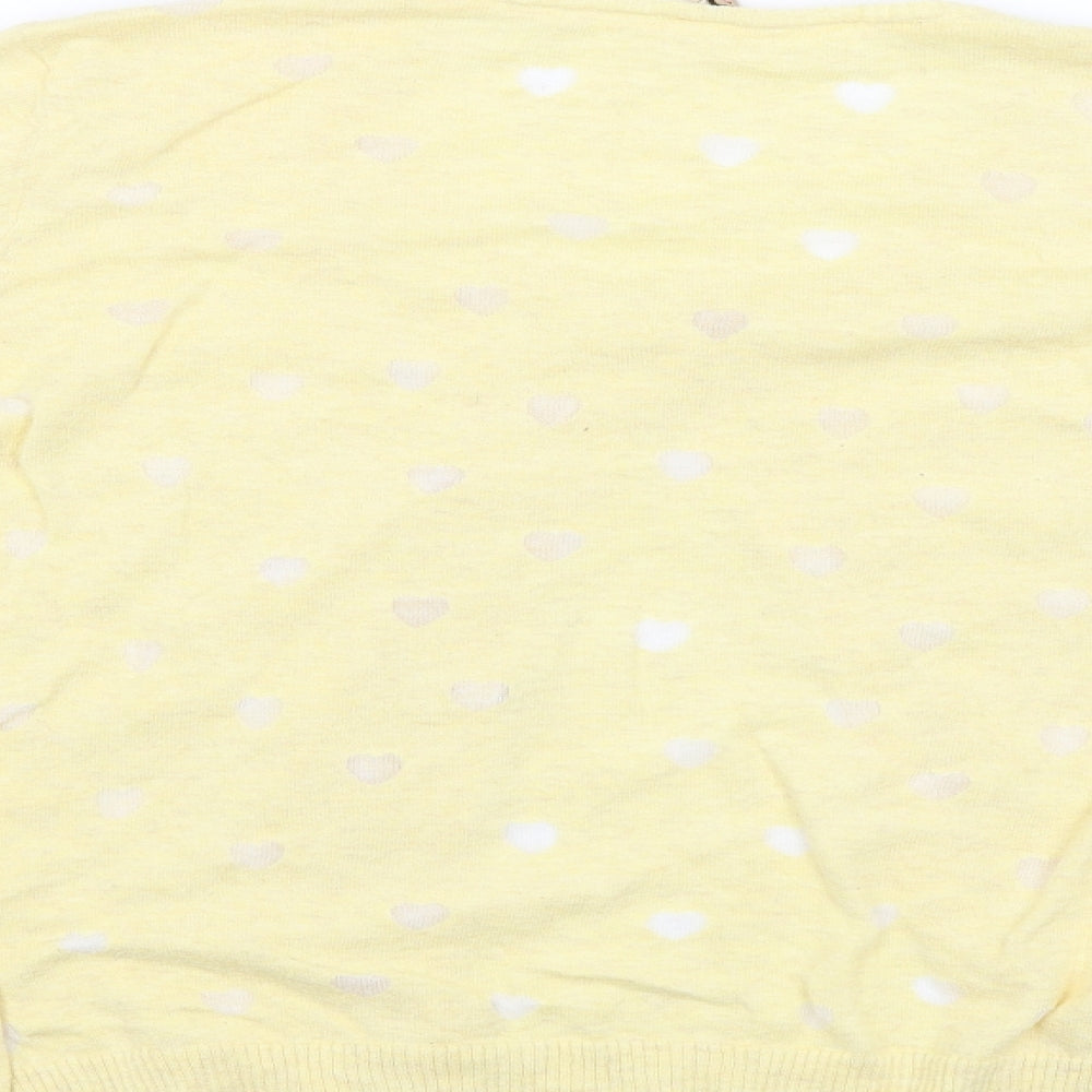 White Stuff Womens Yellow   Cardigan Jumper Size 12