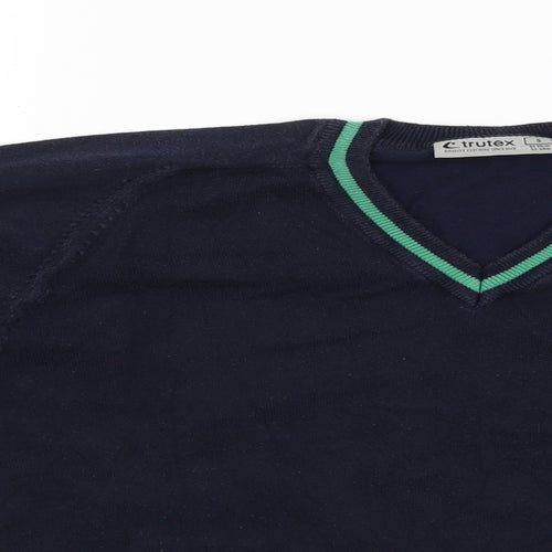 Truex Mens Blue   Pullover Jumper Size S