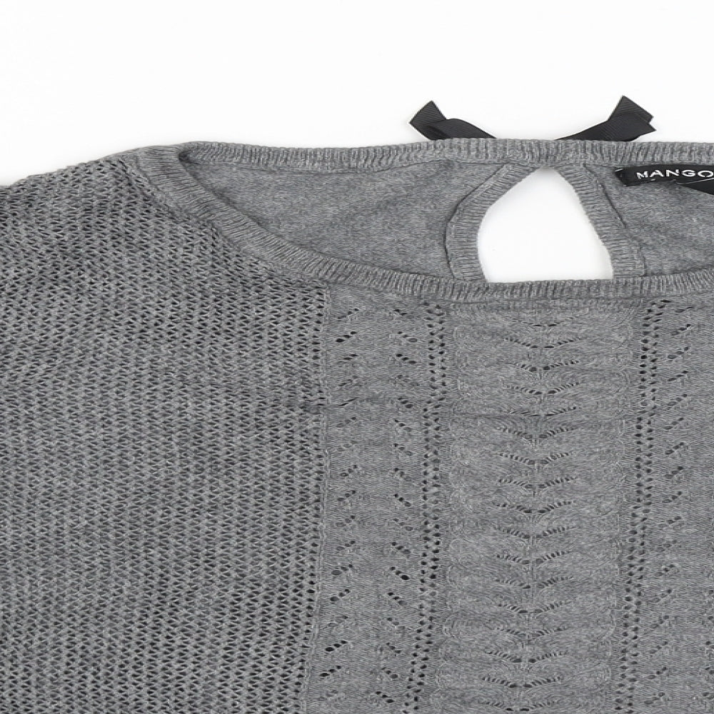 Mango Womens Grey   Pullover Jumper Size M