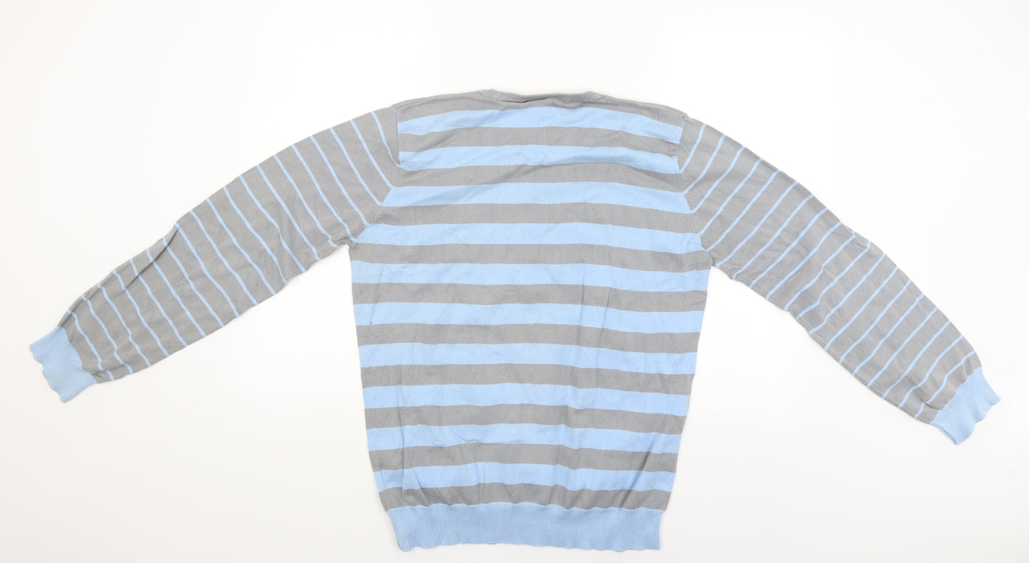 Burton Mens Blue Striped  Pullover Jumper Size M