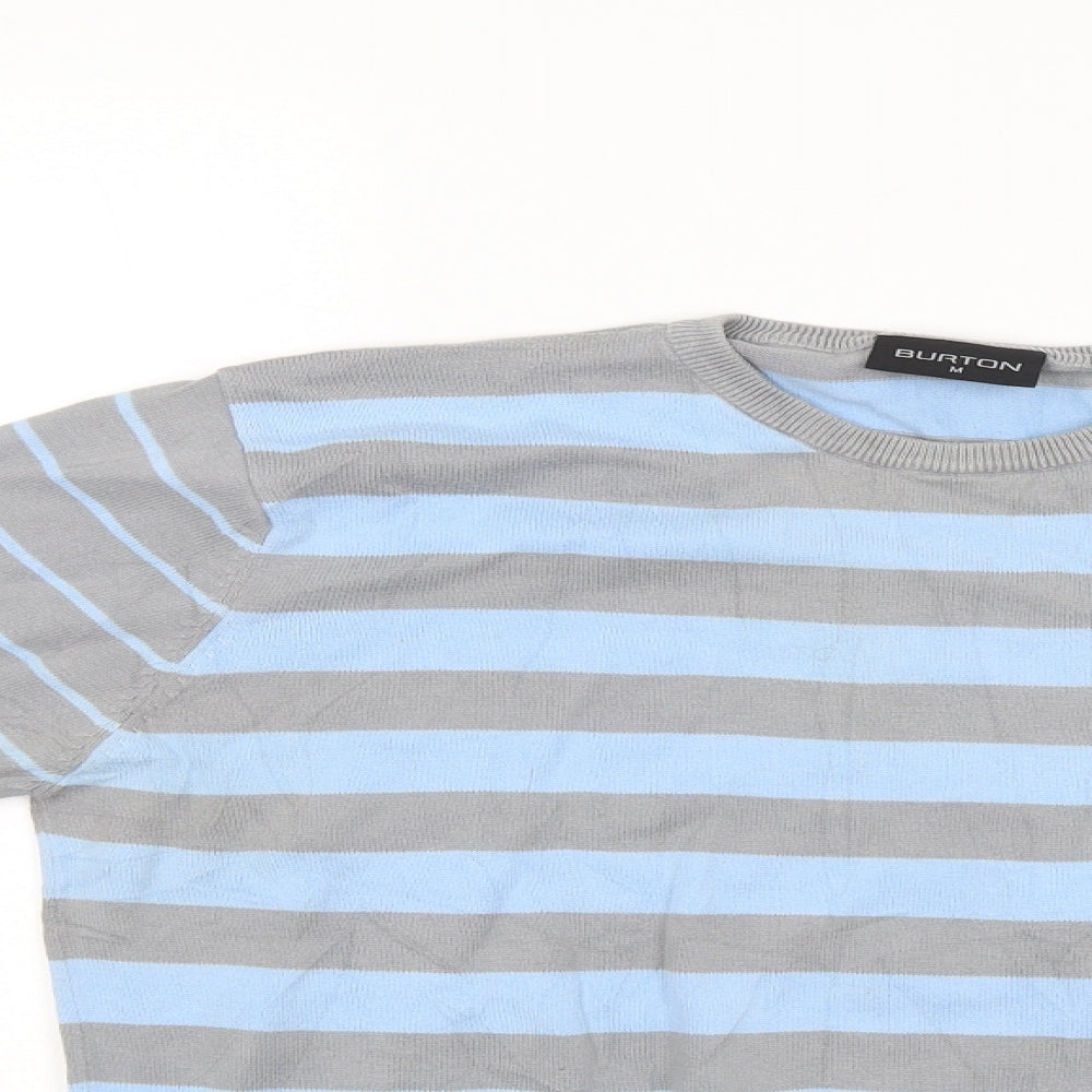 Burton Mens Blue Striped  Pullover Jumper Size M
