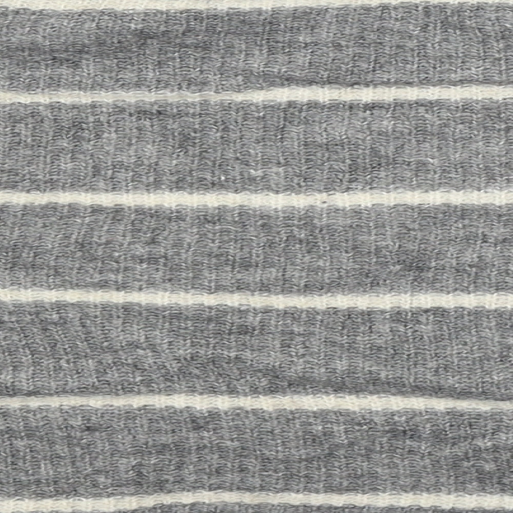 Divided Womens Grey Striped  Pullover Jumper Size S  - CROPPED
