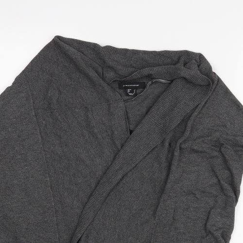 Atmospher Womens Grey   Wrap Blouse Size 8