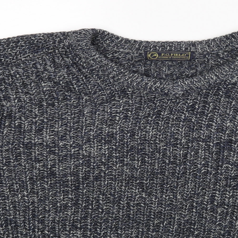 P G Field Mens Blue   Pullover Jumper