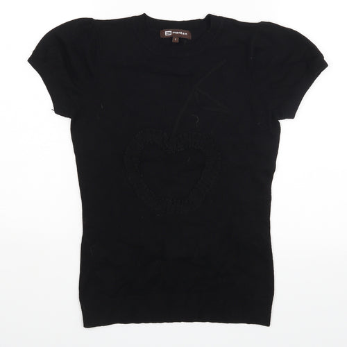 Monton Womens Black   Basic Blouse Size S