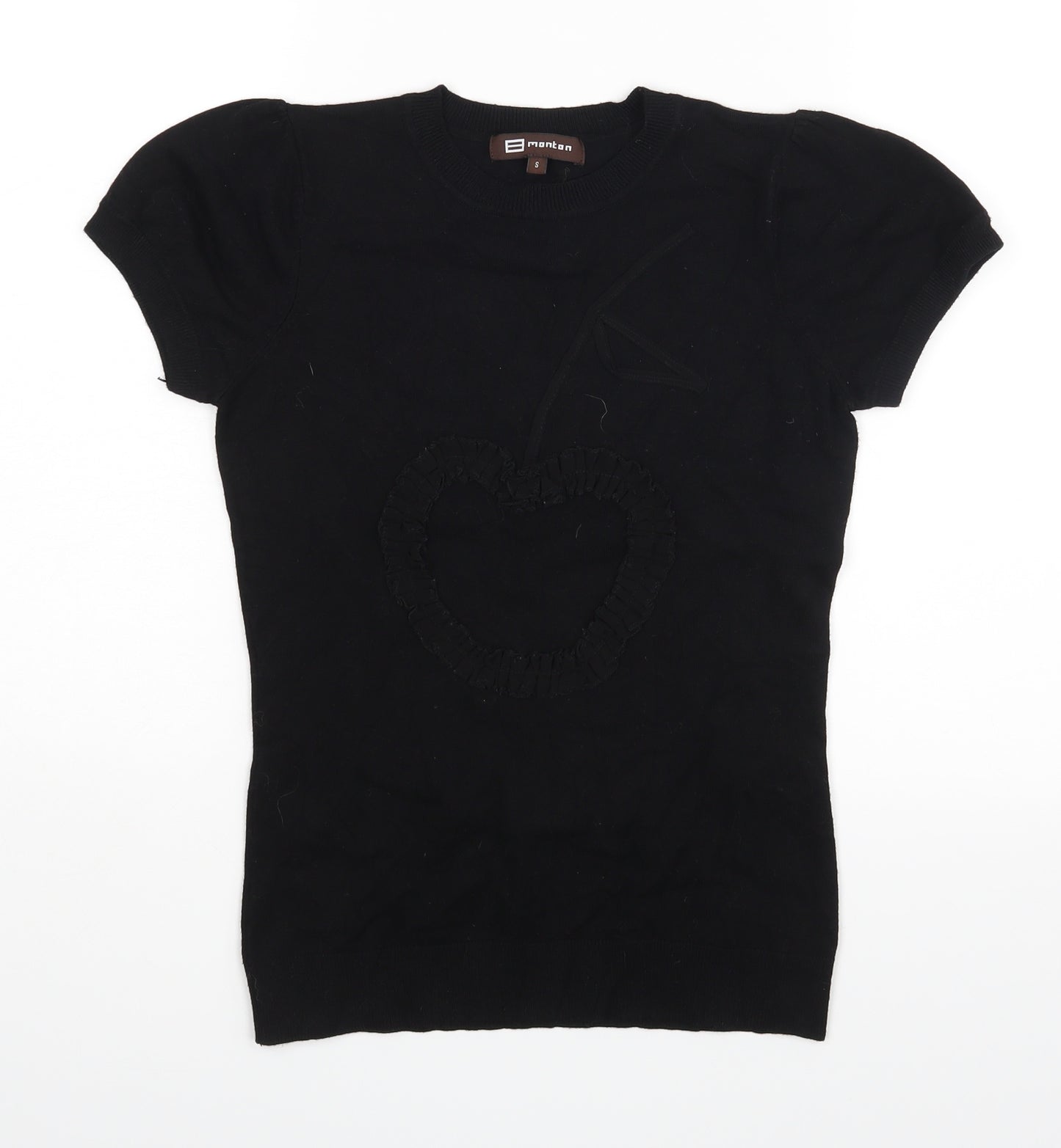 Monton Womens Black   Basic Blouse Size S