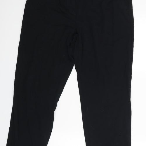 m&s Womens Black   Dress Pants Trousers Size 14 L25 in