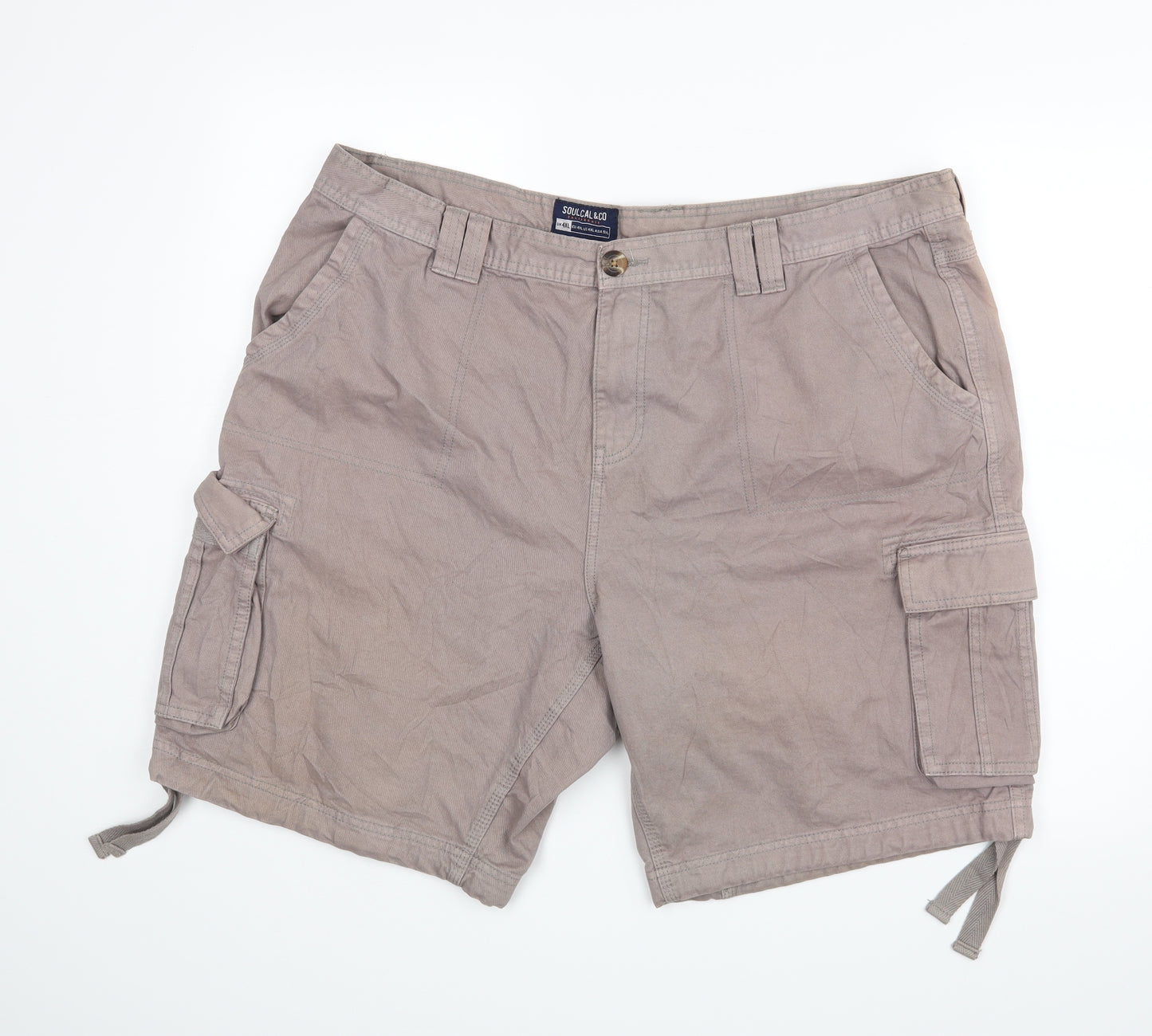 SoulCal&Co Mens Purple   Cargo Shorts Size 4XL