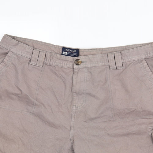 SoulCal&Co Mens Purple   Cargo Shorts Size 4XL