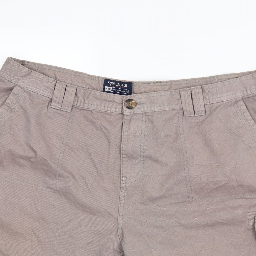 SoulCal&Co Mens Purple   Cargo Shorts Size 4XL