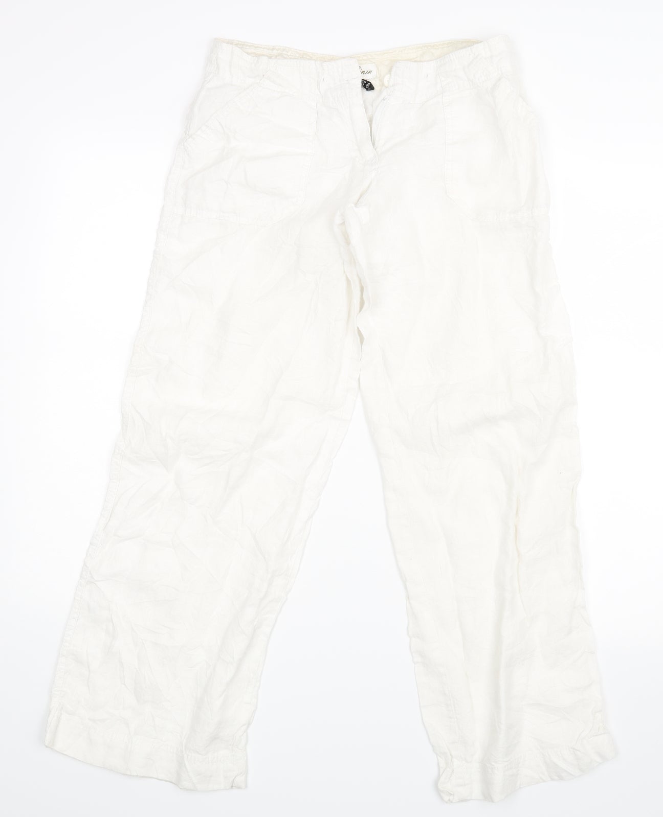 Atmosphere Womens White   Trousers  Size 8 L28 in