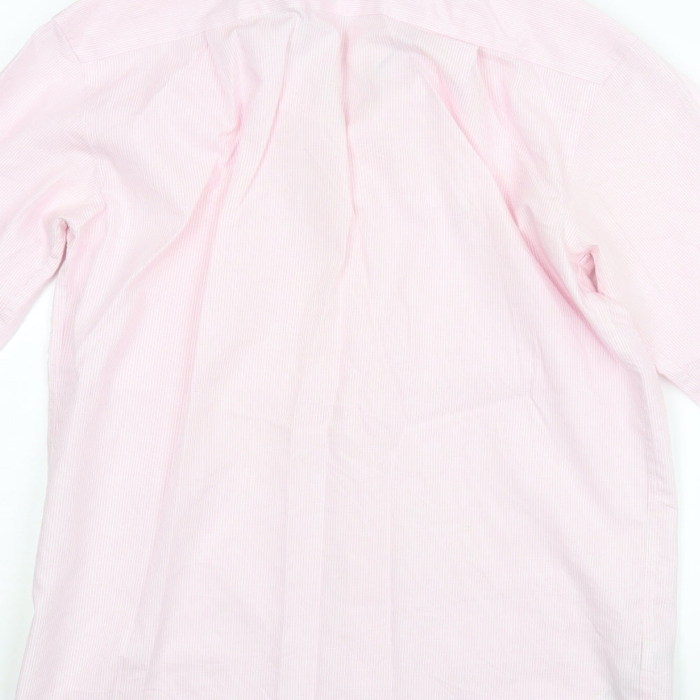 M&S Mens Pink    Dress Shirt Size 14