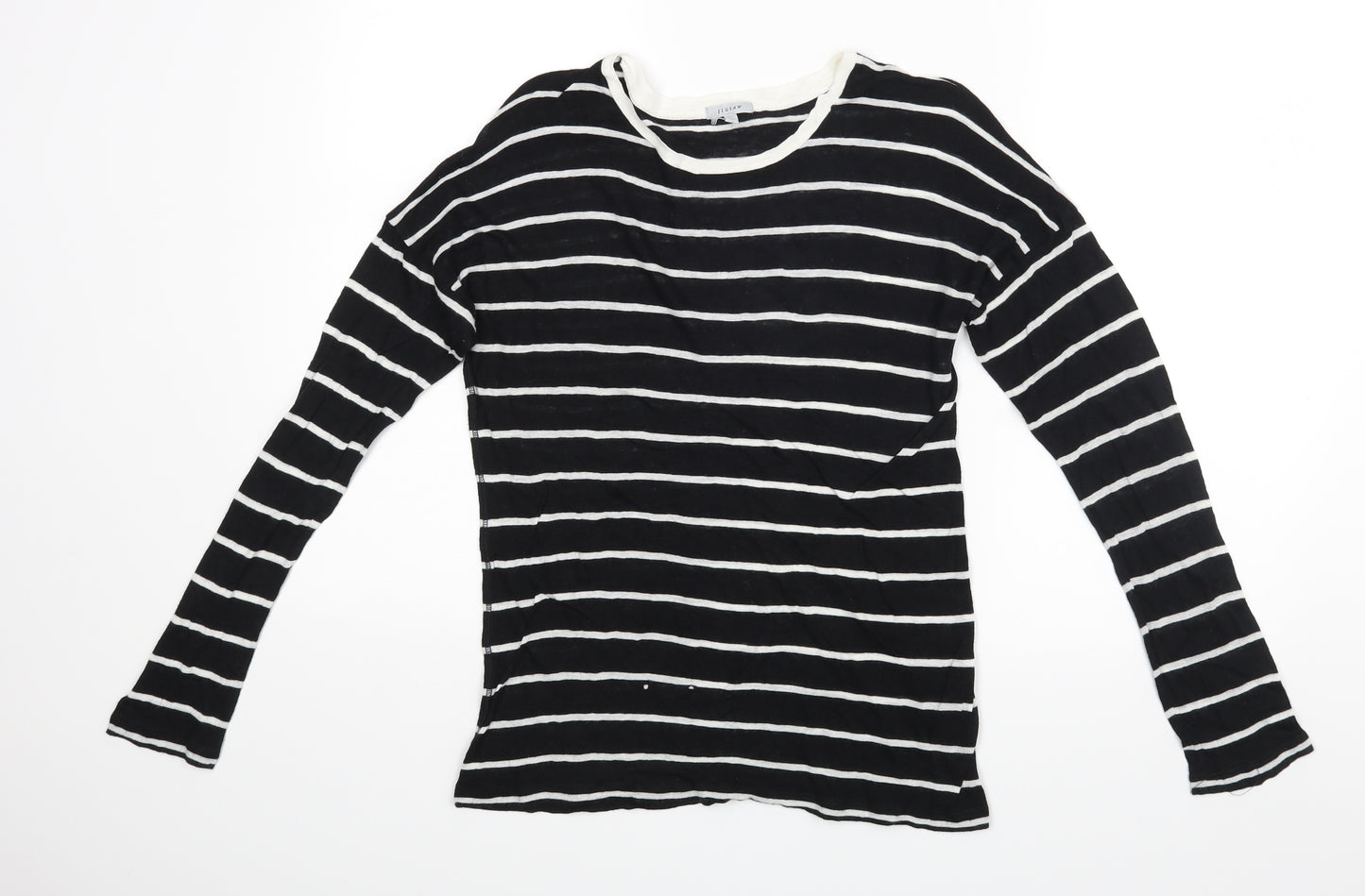 Jigsaw Womens Black Striped  Basic Blouse