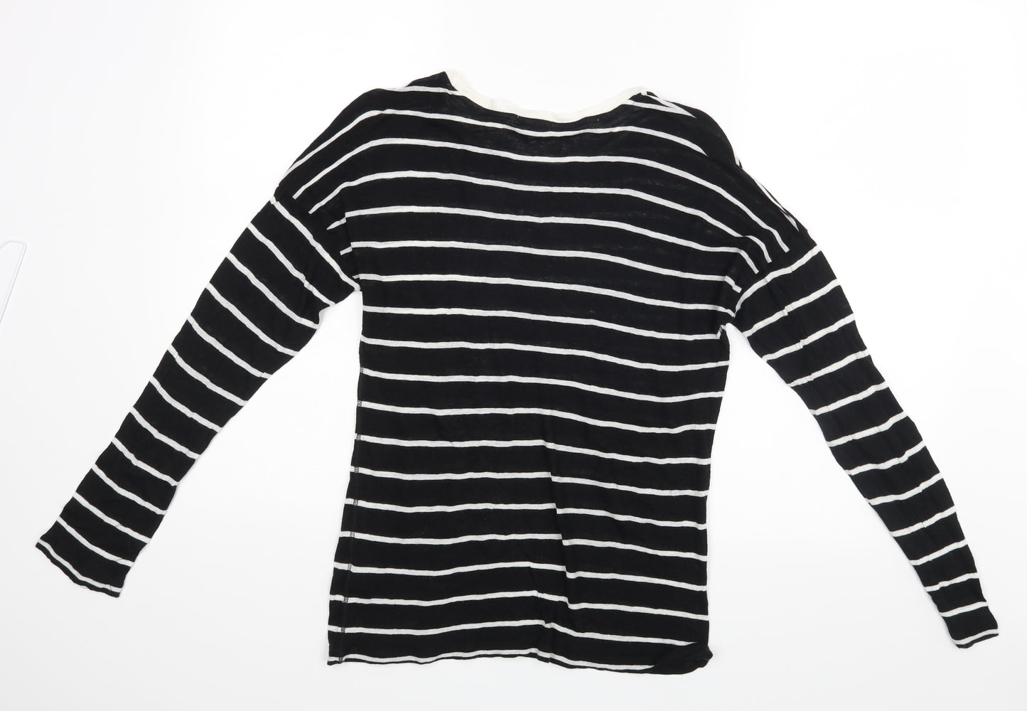 Jigsaw Womens Black Striped  Basic Blouse