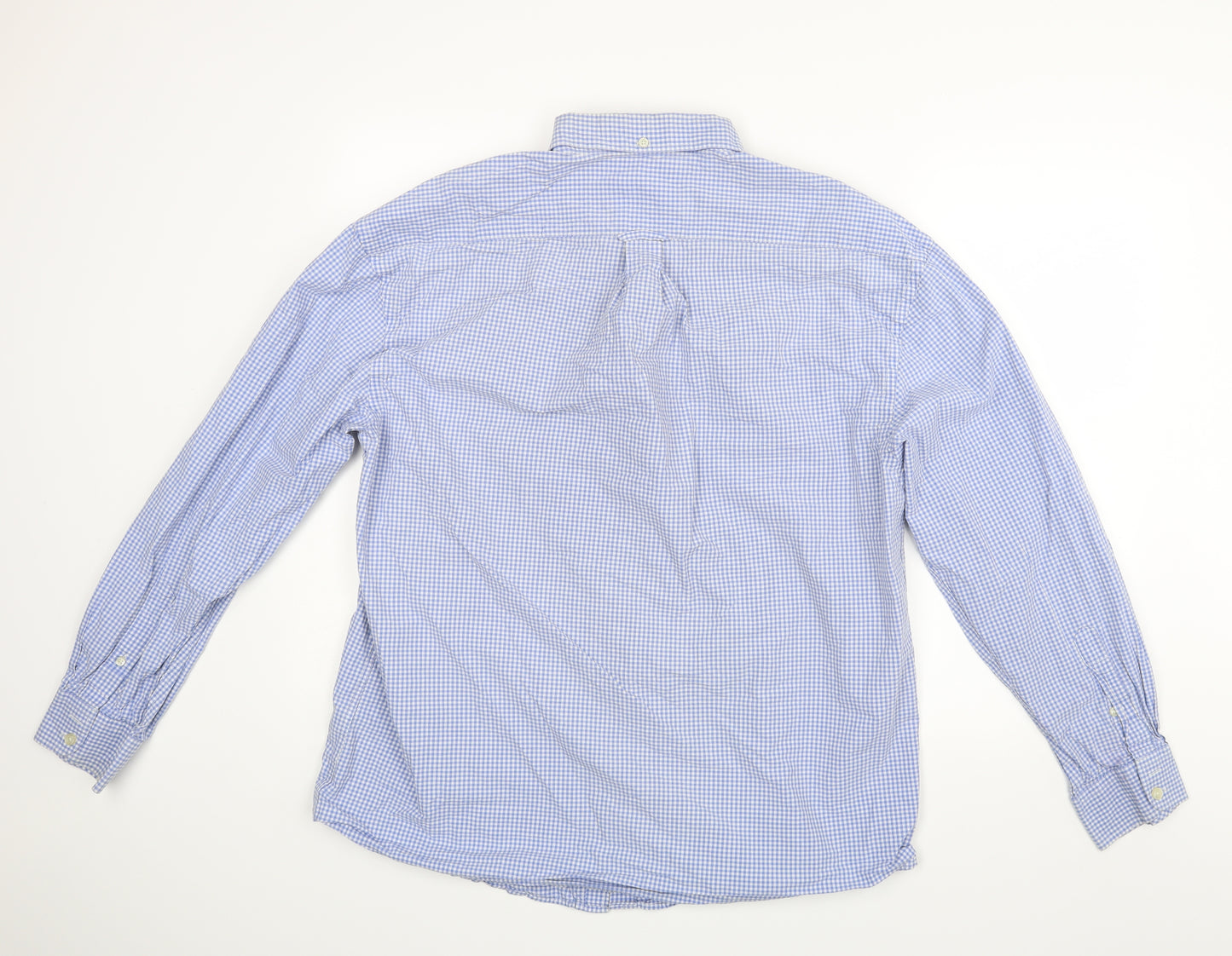 Brook Taverner Mens Blue Check   Dress Shirt Size 2XL