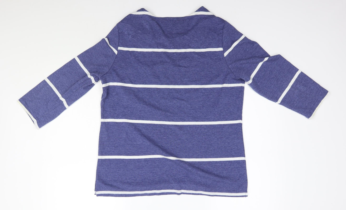 Bonmarche Womens Blue Striped  Basic T-Shirt Size 18