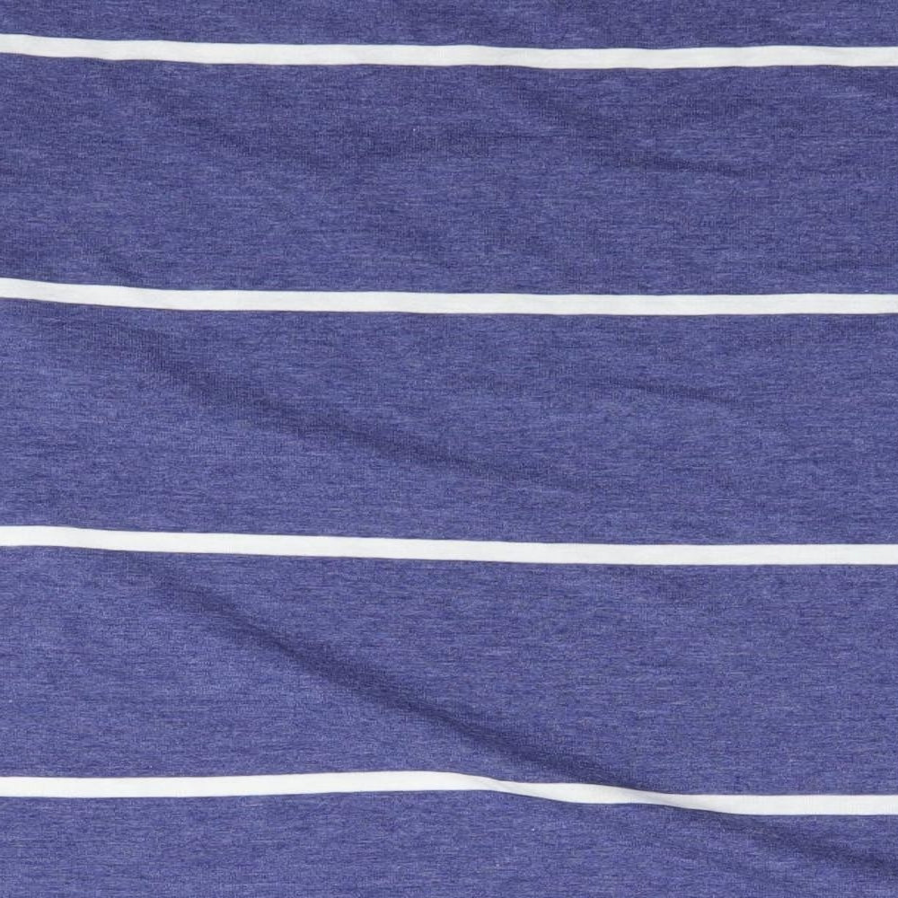 Bonmarche Womens Blue Striped  Basic T-Shirt Size 18