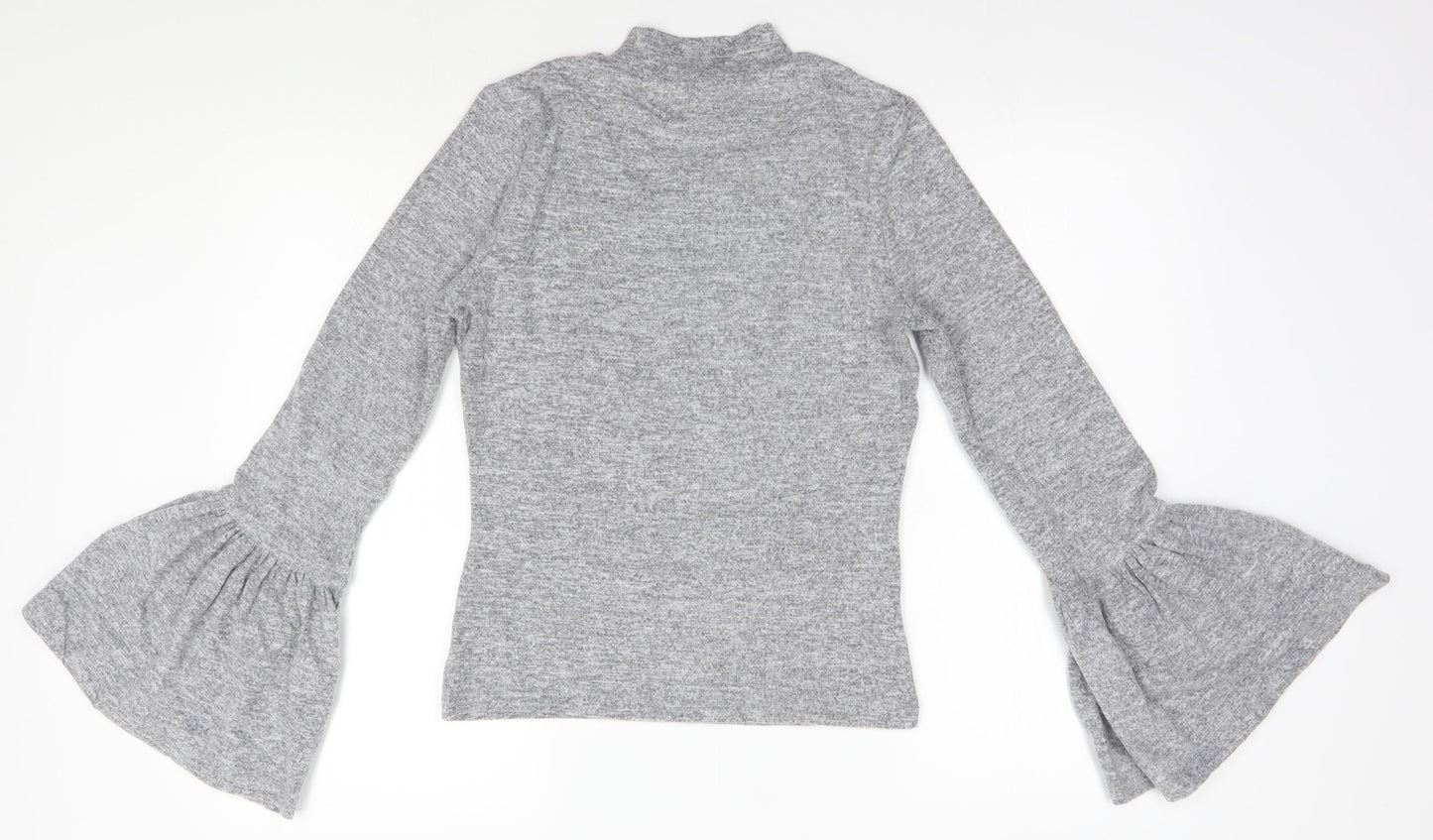 River Island Womens Grey   Pullover Jumper Size 10  - puffy sleeves