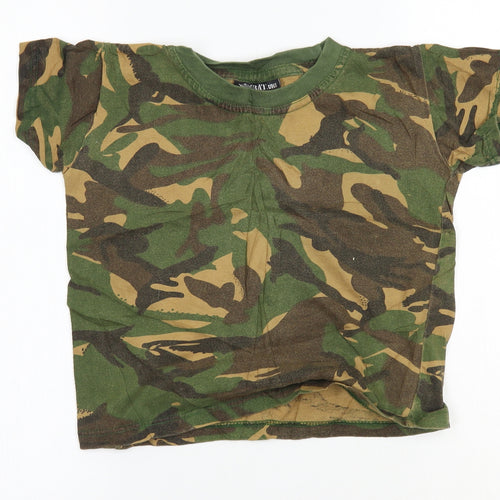 Kombat Boys Green Camouflage  Basic T-Shirt Size 3-4 Years