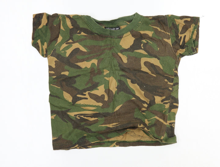 Kombat Boys Green Camouflage  Basic T-Shirt Size 3-4 Years