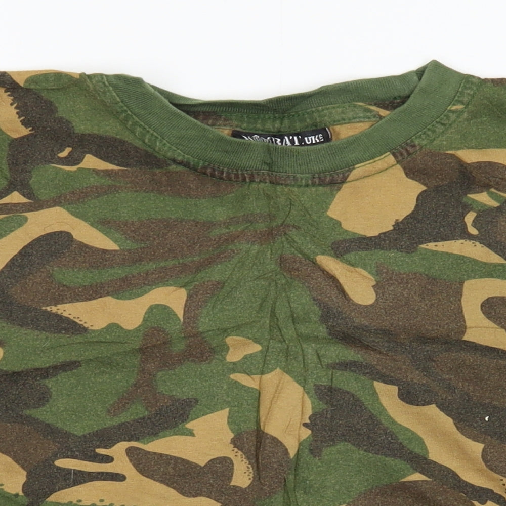 Kombat Boys Green Camouflage  Basic T-Shirt Size 3-4 Years