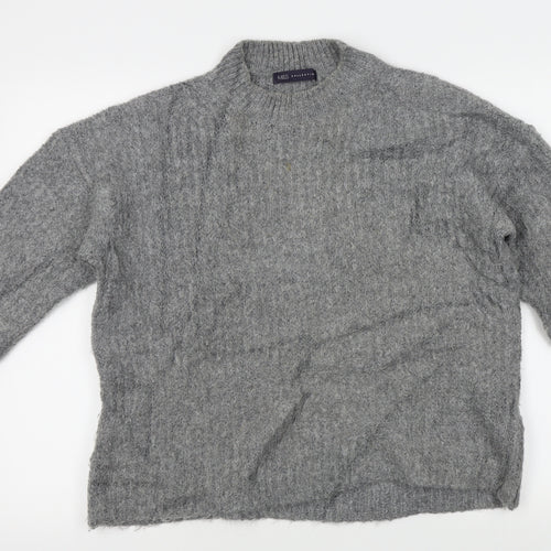 Acrylic Womens Grey   Pullover Jumper Size M
