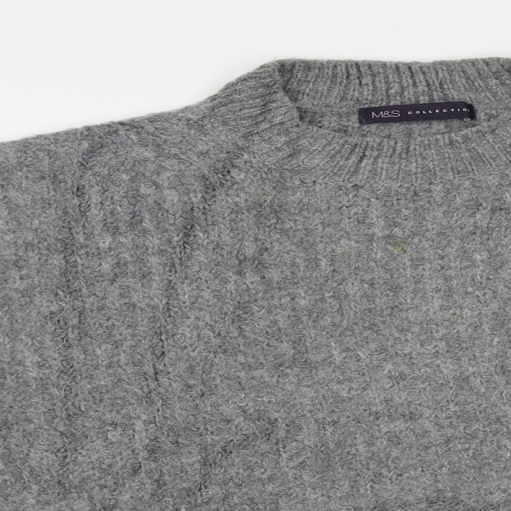 Acrylic Womens Grey   Pullover Jumper Size M