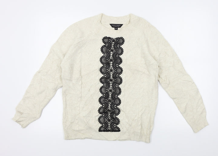 Dorothy Perkins Womens Beige Pullover Jumper Size 10