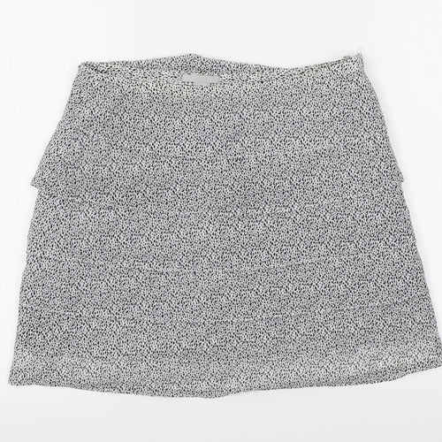 H&M Womens Grey Animal Print  A-Line Skirt Size 10  - layered