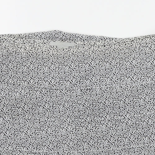 H&M Womens Grey Animal Print  A-Line Skirt Size 10  - layered