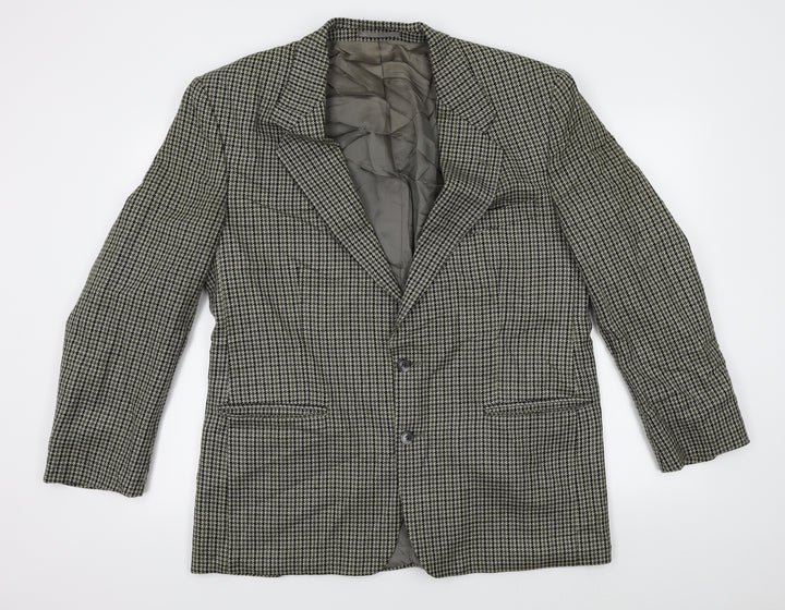 M&S Mens Beige Houndstooth Jacket Blazer Size M