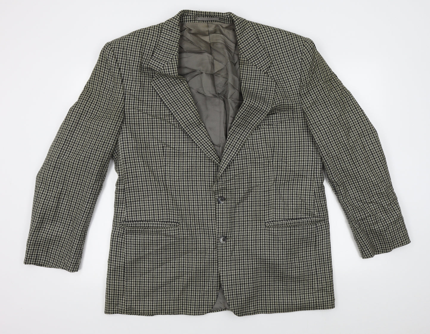 M&S Mens Beige Houndstooth  Jacket Blazer Size M