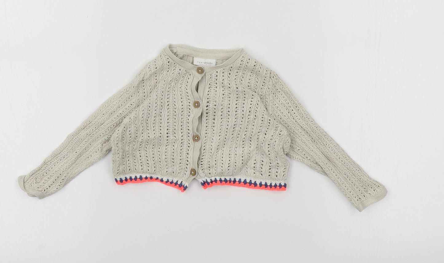 NEXT Baby Beige   Cardigan Jumper Size 6-9 Months