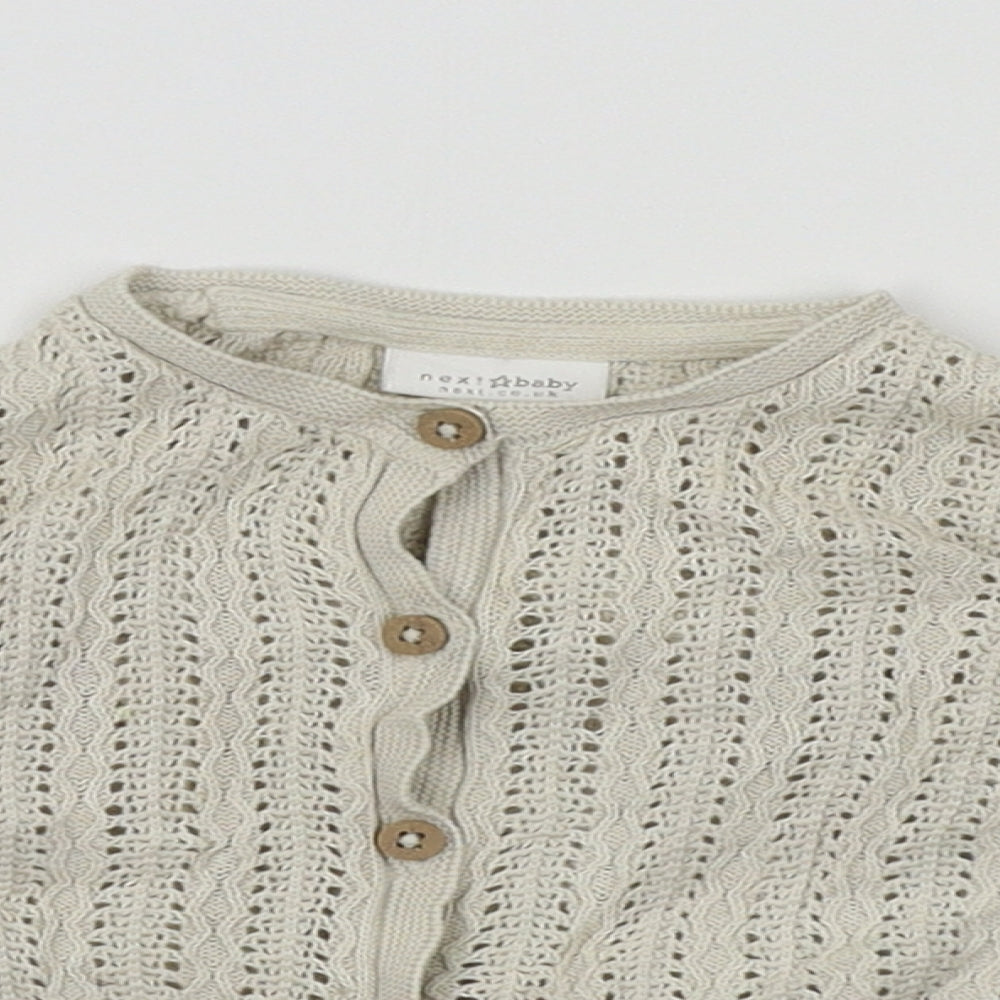 NEXT Baby Beige   Cardigan Jumper Size 6-9 Months