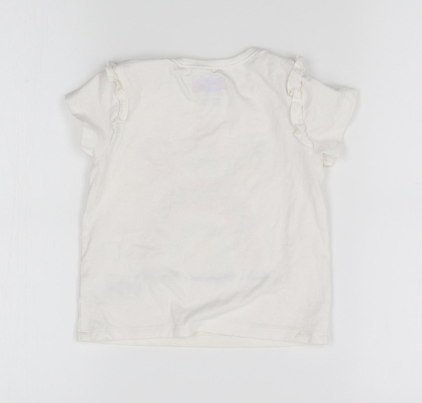 NEXT Girls White   Basic T-Shirt Size 2-3 Years  - peppa pig