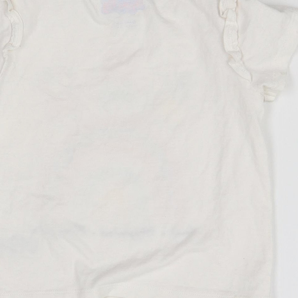 NEXT Girls White   Basic T-Shirt Size 2-3 Years  - peppa pig