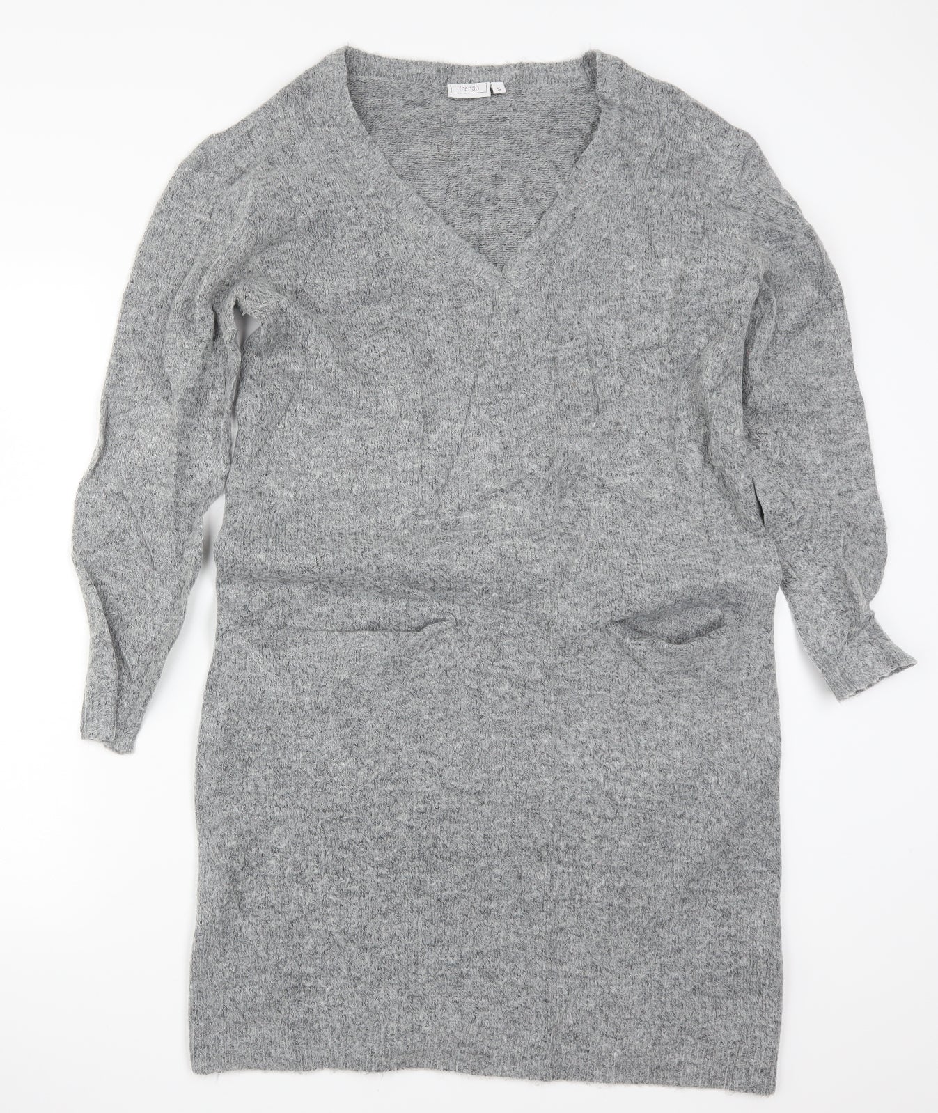 Fransa Womens Grey   Jumper Dress  Size S