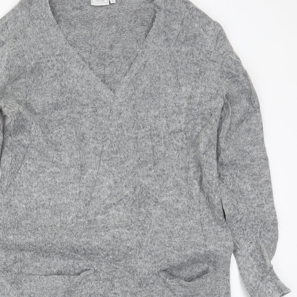 Fransa Womens Grey   Jumper Dress  Size S